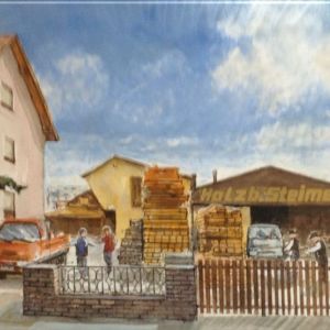 Gemälde des Geländes 1970